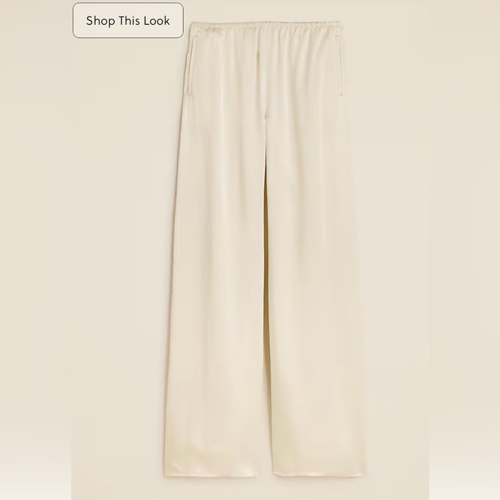J. Crew Cosmo pant in luster charmeuse in ivory lace size XS - Picture 4 of 8